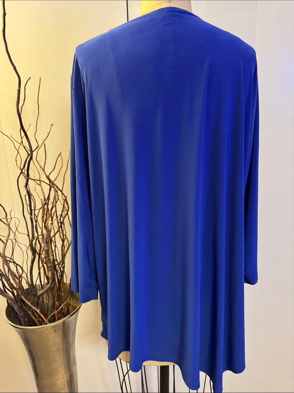 Slinky Brand Scoop Neck royal blue Tunic Top - Picture 3 of 6
